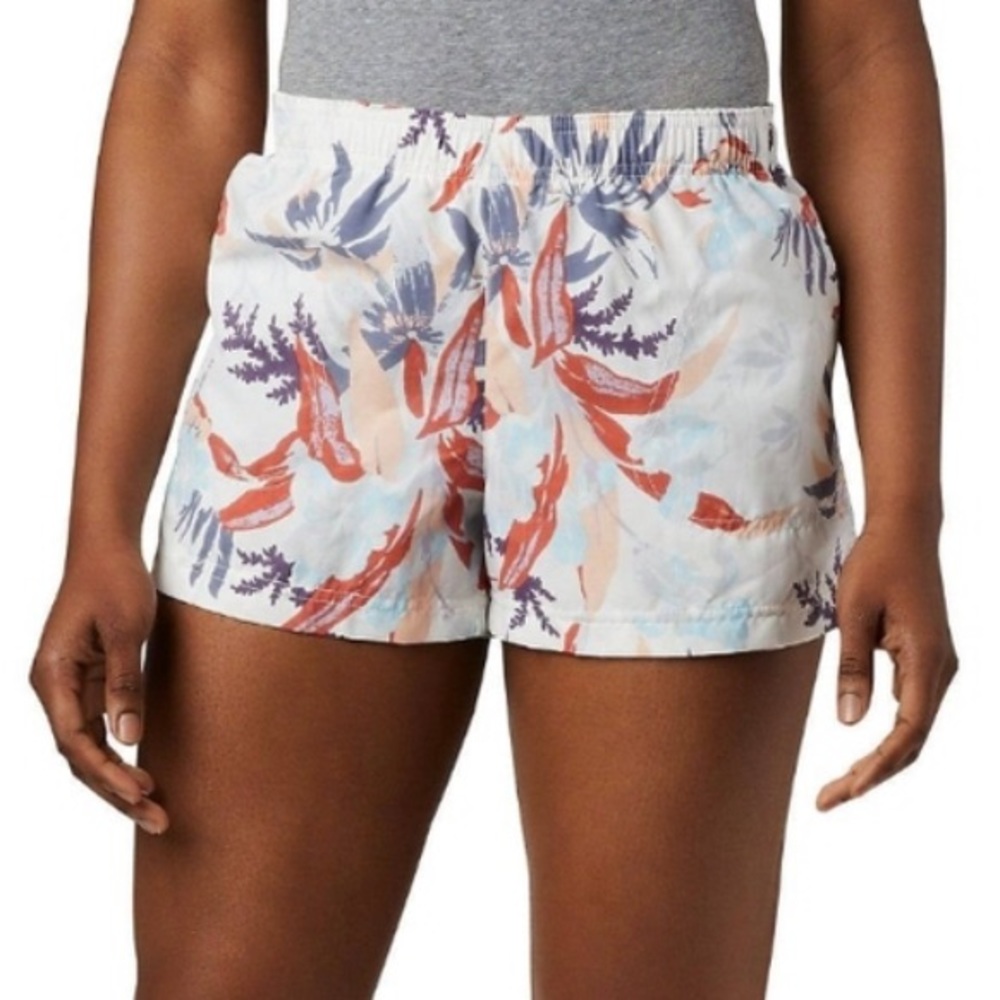 Columbia Sandy River II Shorts Floral Print OmniShade Athletic Outdoor Pull On M
